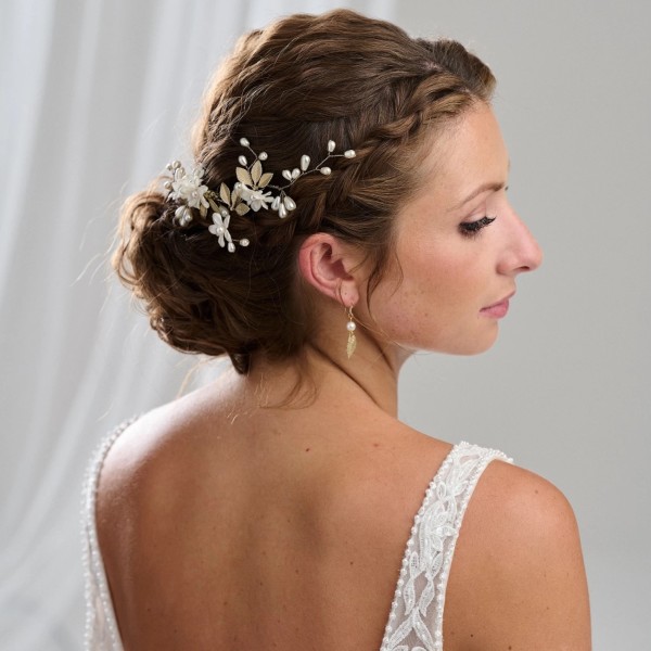 Boho Braided Updo with Flowers