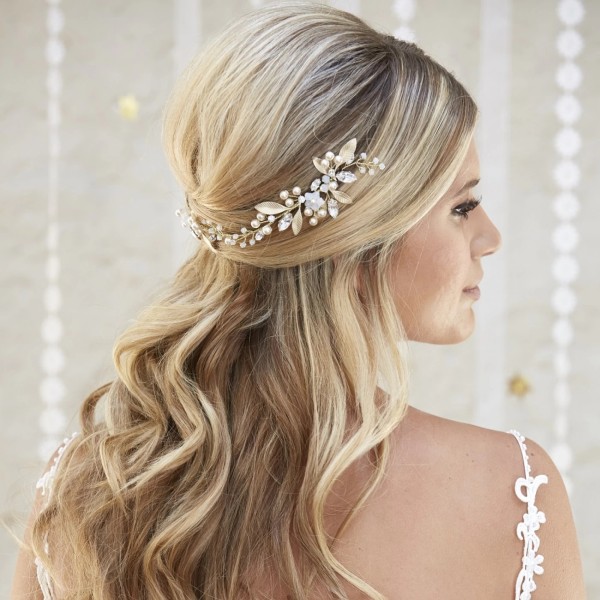 Half Up Half Down with Hair Vine