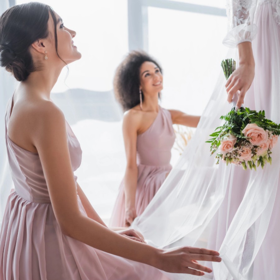Vestaglie personalizzate per damigelle d'onore, vestaglia da sposa