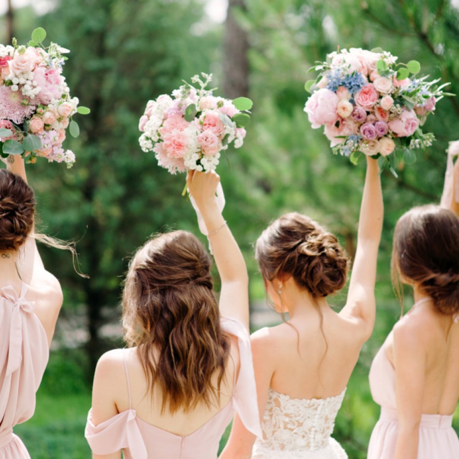 Exposición floral para bodas de primavera
