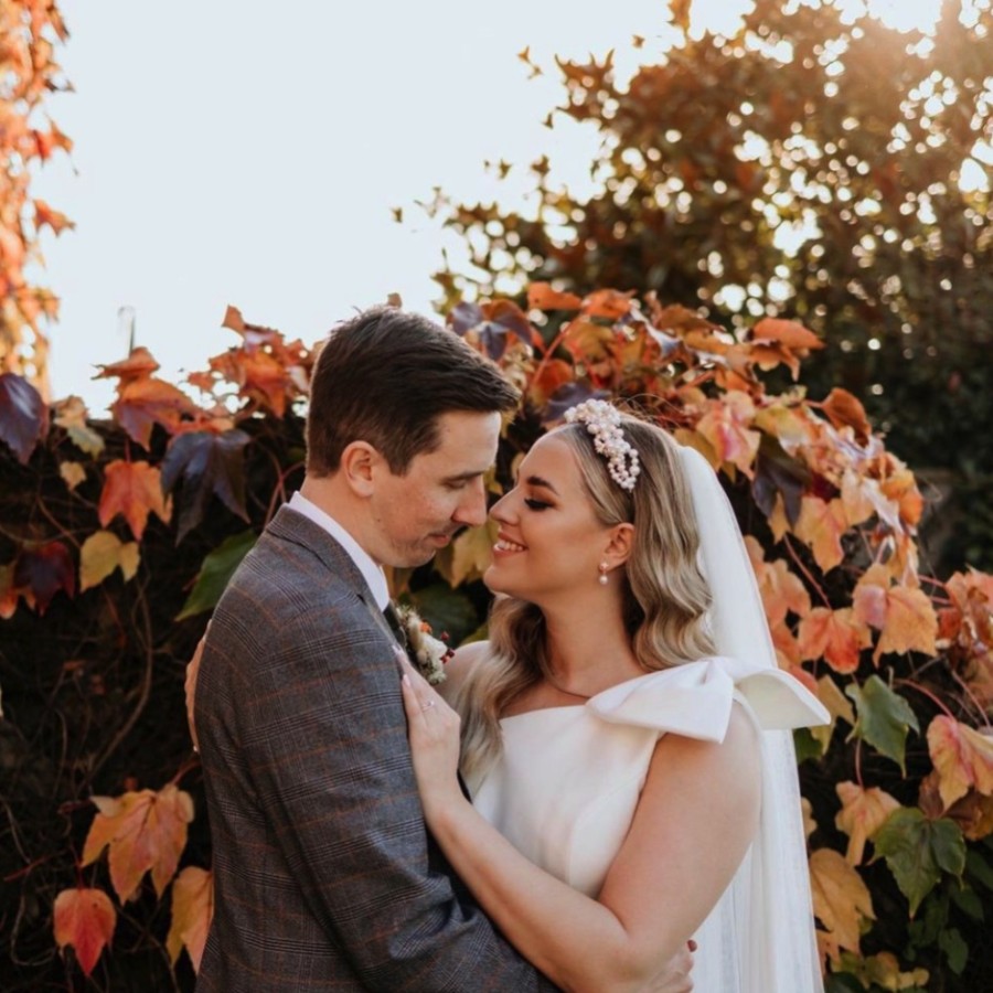 Real Bride - Beth wearing Celestial Headband