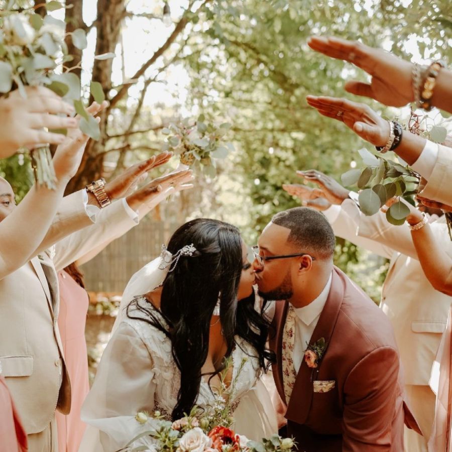 Real Bride - Latoya wearing Katelyn sandals