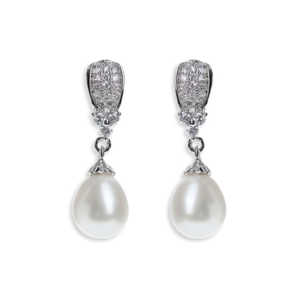 Ivory and Co Orecchini da sposa con perle Serrano