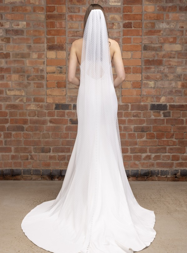 Perfect Bridal Ivory Single Tier Polka Dot Floor Length Veil