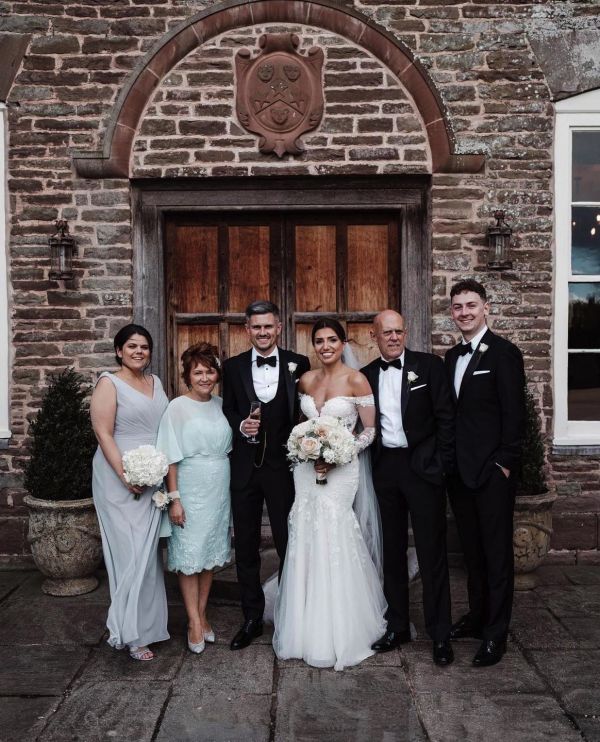 Real Bride Amy wearing Skye hair comb