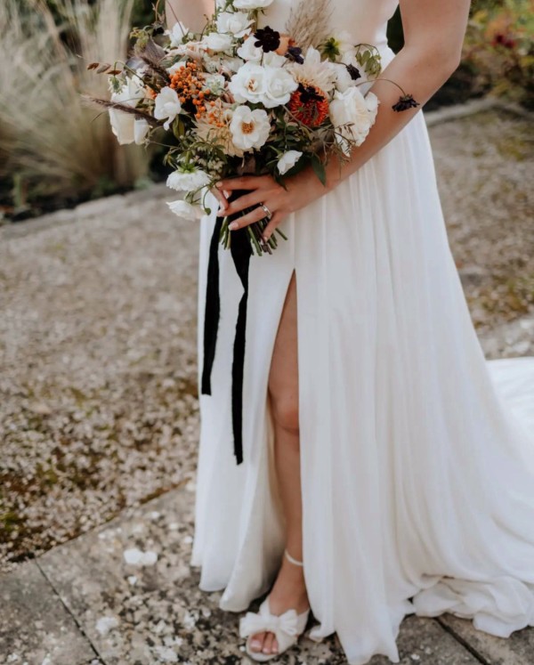 Real Bride Beth wearing Celestial headband