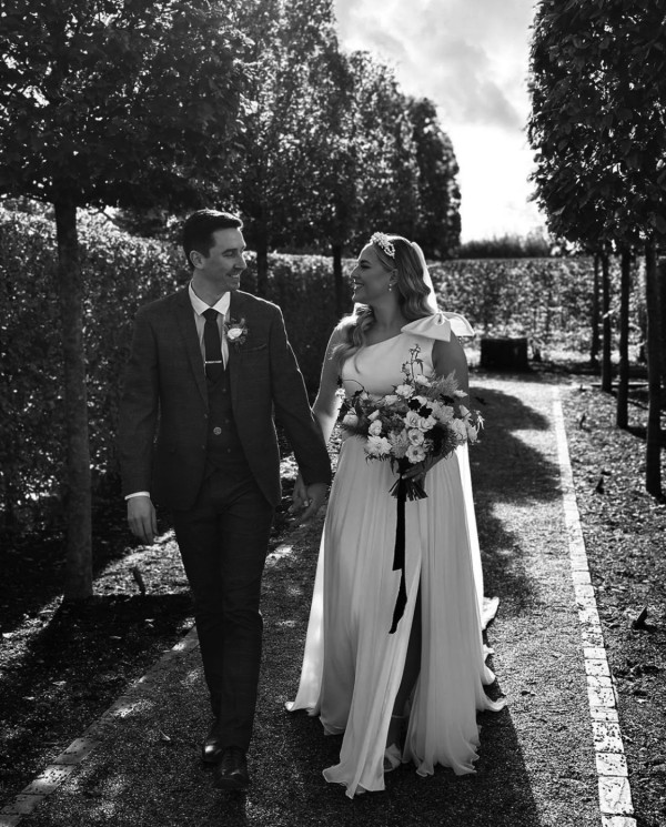 Real Bride Beth wearing Celestial headband