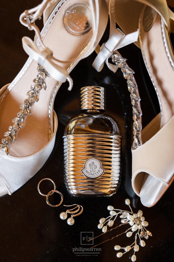 Real bride Chloe wearing Phoenix sandals