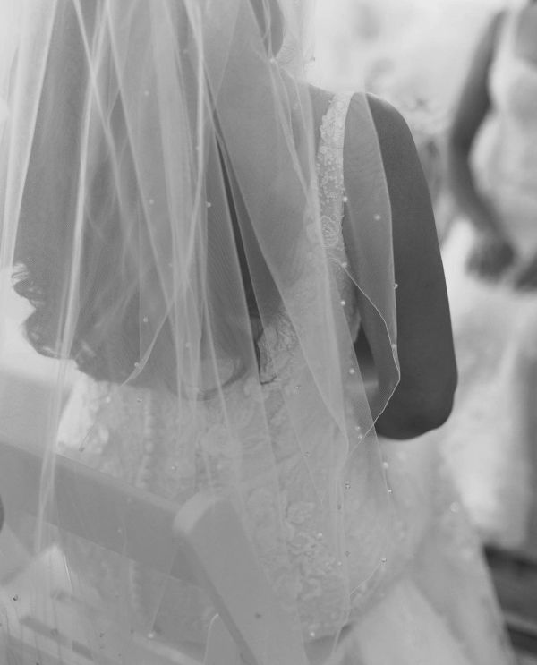 Real Bride Emma wearing Philadelphia veil