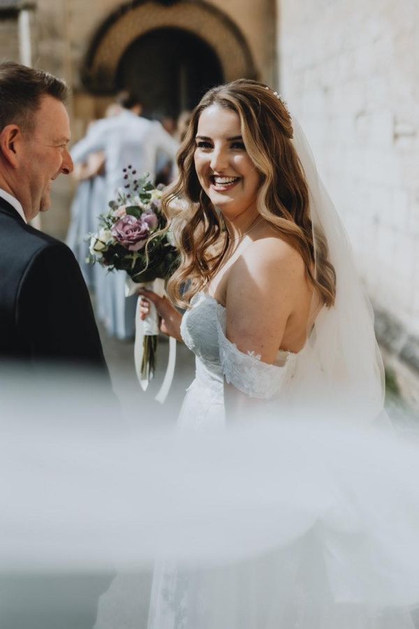 Real Bride Francesca wearing Indi shoes