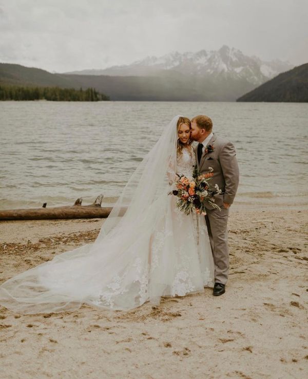 Real Bride Hannah wearing Madeline snow glitter shoes