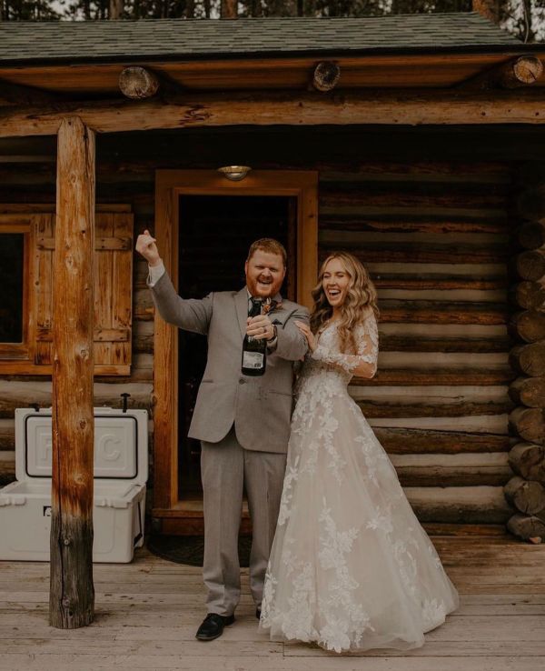 Real Bride Hannah wearing Madeline snow glitter shoes