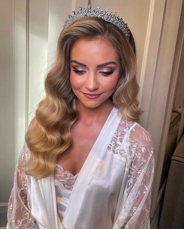 Real Bride Katie wearing Windsor tiara