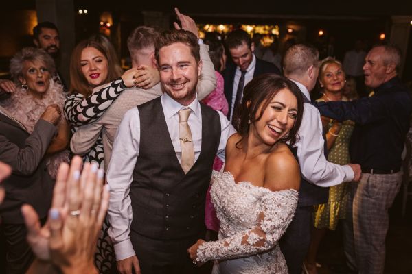 Real Bride Louise wearing Florence earrings