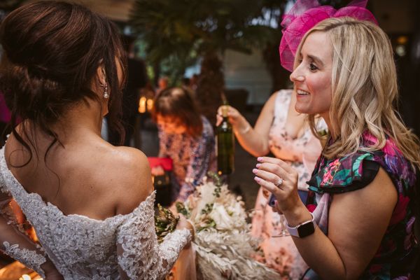 Real Bride Louise wearing Florence earrings