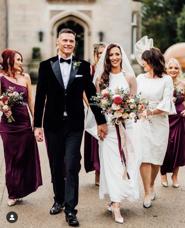 Real Bride Lauren wearing Aurora comb