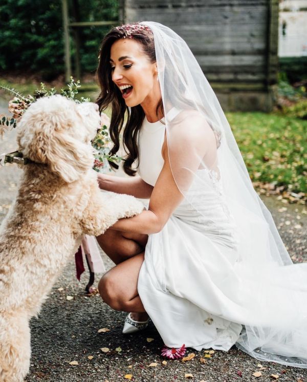 Real Bride Lauren wearing Aurora comb