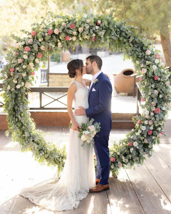 Real Bride Sim wearing Serrano earrings