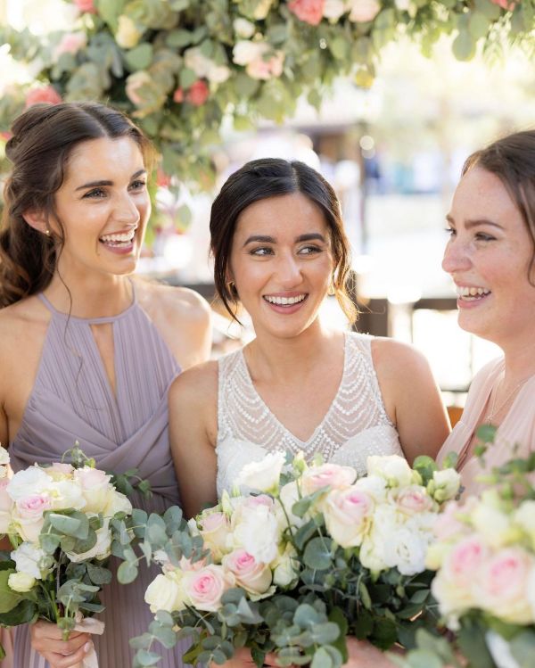 Real Bride Sim wearing Serrano earrings