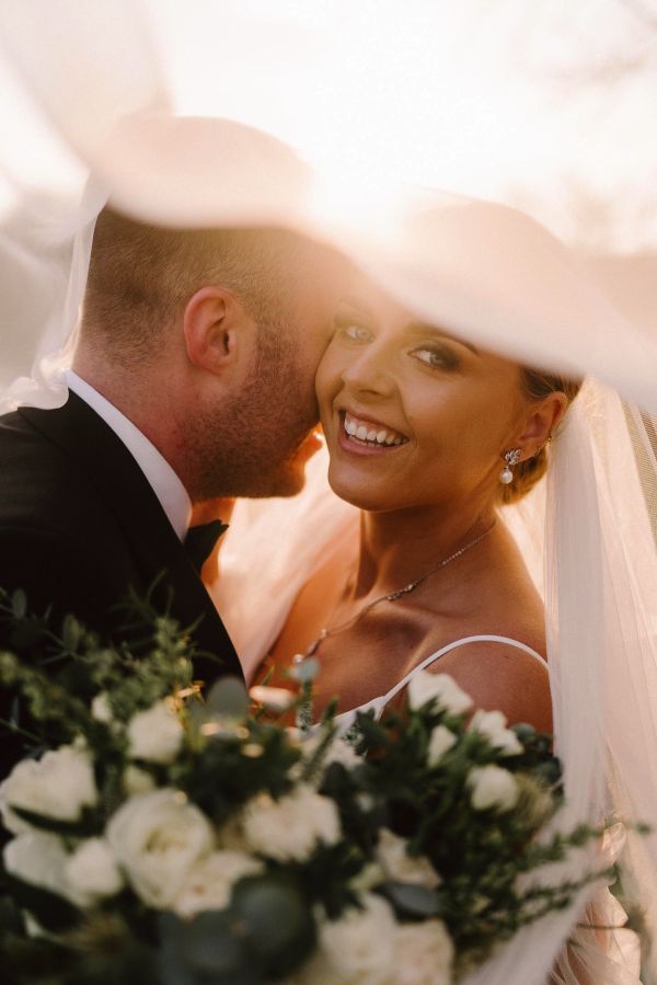 Real Bride Zoey wearing Vienna jewellery set