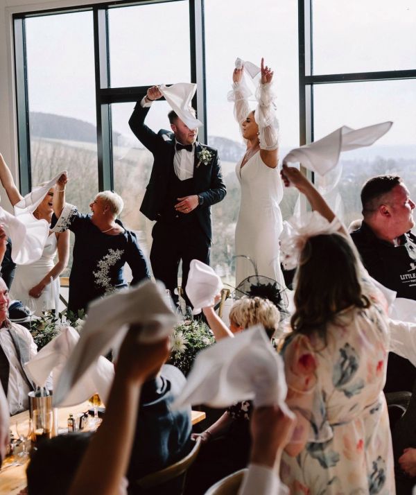 Real Bride Zoey wearing Vienna jewellery set