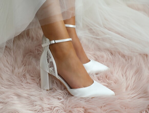 Trendige Hochzeitsschuhe mit Blockabsatz