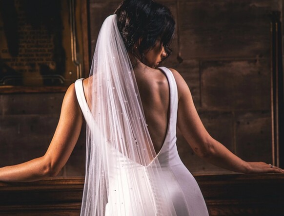 Shimmering Diamante Veils