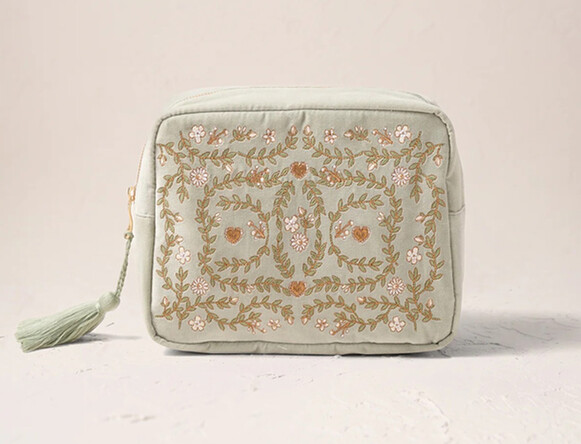 Beautifully Embroidered Make-Up & Wash Bags