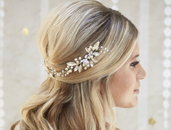 Find your dream gold headpiece with Lace & Favour