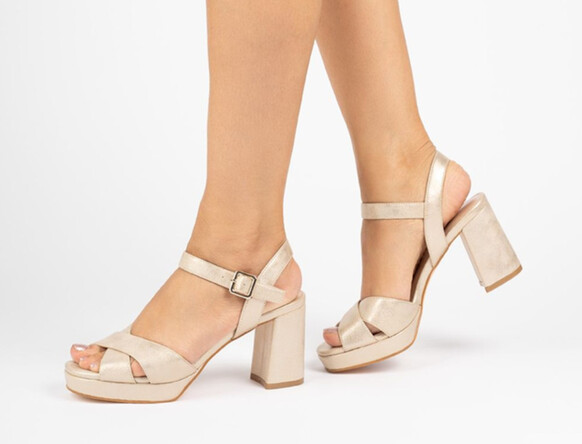 Add Instant Glamor with Gold Prom Heels