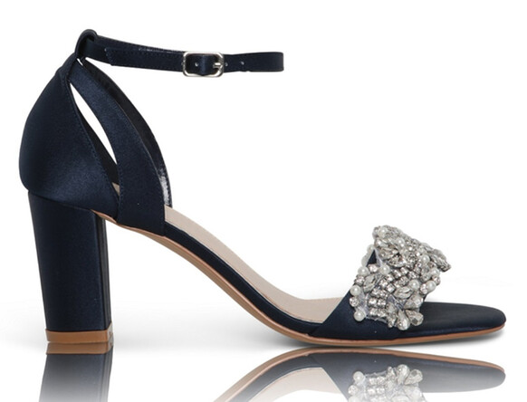 Elegant Navy Bridal Sandals