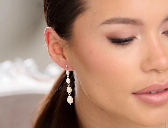 Beautiful Pearl Drop Earrings From Lace & Favour
