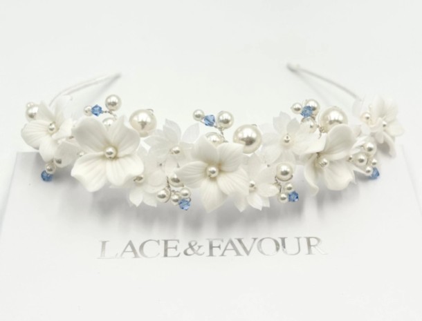 Blue Bridal Hair Accessories From Lace & Favour