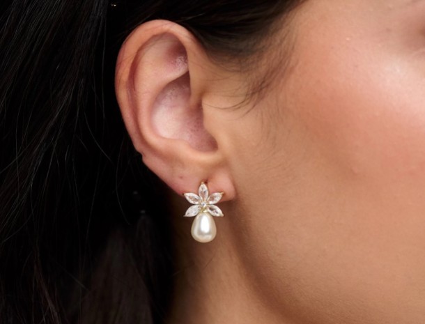 Brincos elegantes para damas de honra