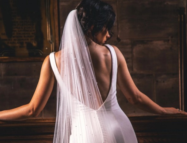 Shimmering Diamante Veils