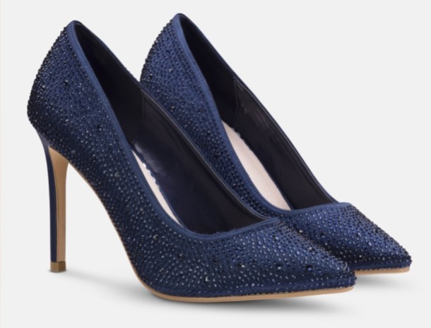 Preciosos zapatos azules de gala de Lace & Favour