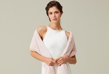 Blush Faux Fur Scarf