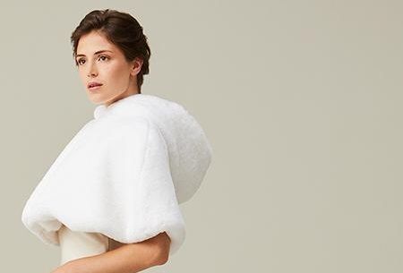 Faux Fur Hooded Cape