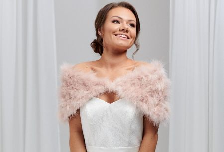 Scarlet Blush Feather Stole