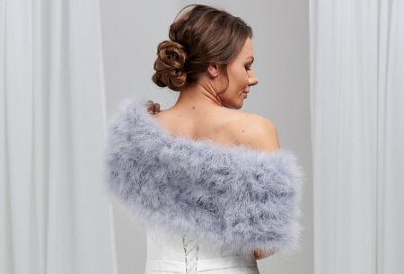 Scarlet Silver Grey Stole