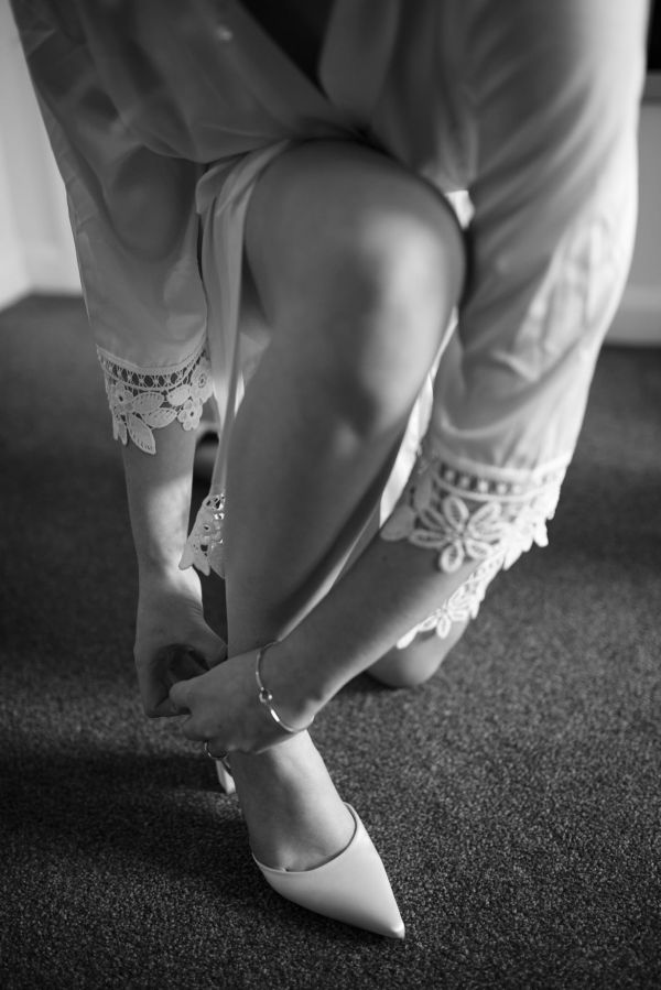 Photo of Perfect Bridal Indi Dyeable Ivory Satin Block Heel Ankle Strap Court Shoes uploaded by A on 23rd June 2022