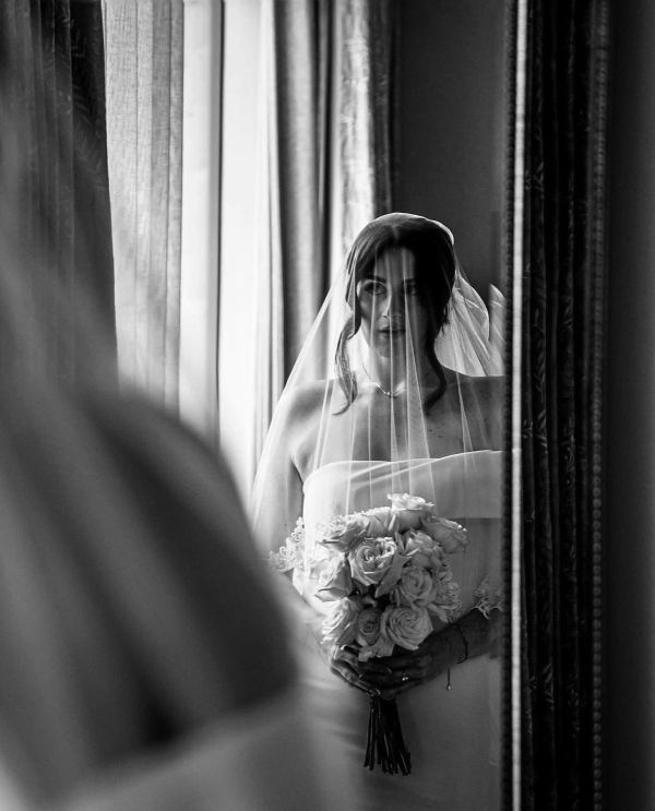 Photo of Bianco Two Tier Delicate Beaded Lace Edge Cathedral Veil S258 uploaded by B on 25th October 2022