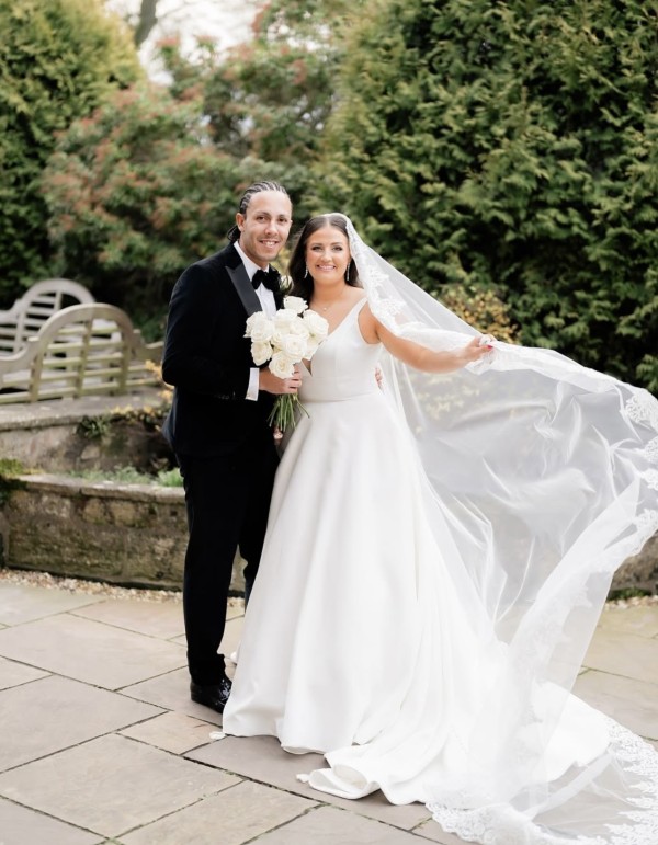 Photo of Perfect Bridal Ivory Single Tier Mantilla Lace Cathedral Veil uploaded by C on 20th May 2025