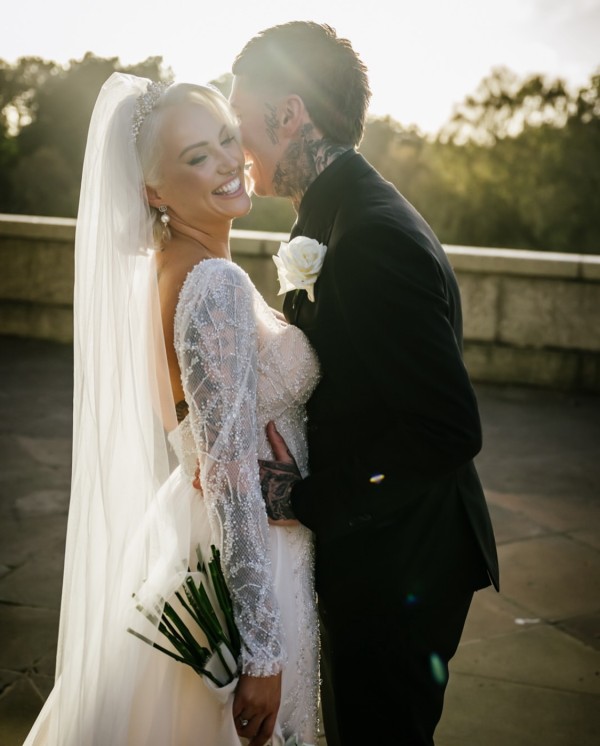 Photo of Bianco Ivory Plain Single Tier Cathedral Veil with Cut Edge S261 uploaded by E on 20th May 2025