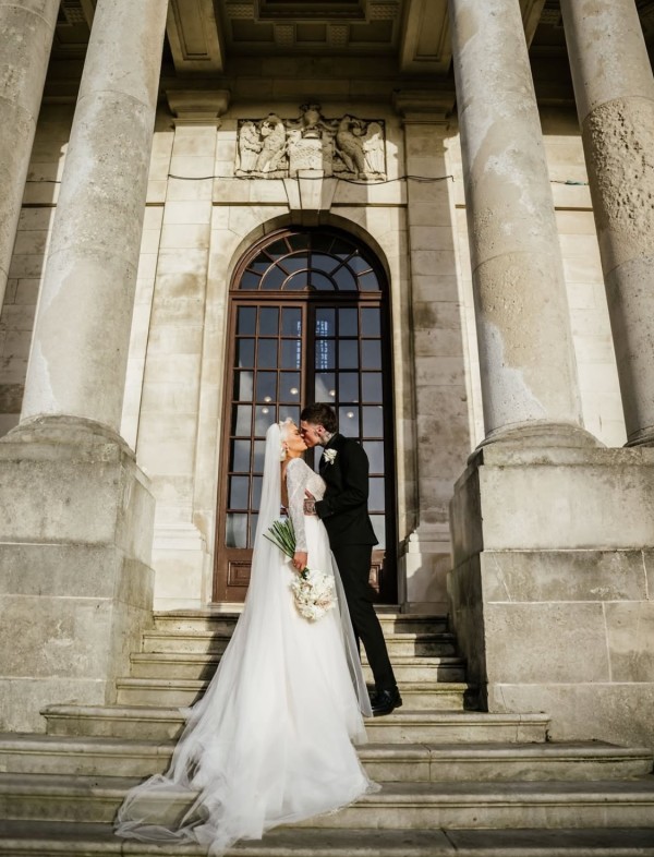 Photo of Bianco Ivory Plain Single Tier Cathedral Veil with Cut Edge S261 uploaded by E on 20th May 2025