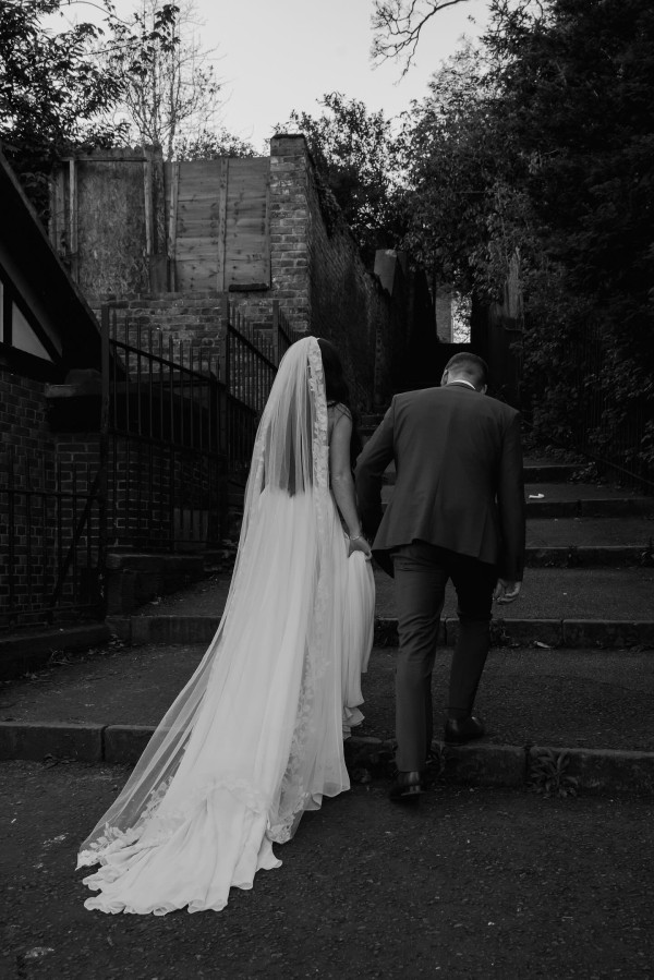 Photo of Bianco Ivory Single Tier Chapel Veil with Full Floral Lace Edge S408 uploaded by E on 25th April 2024