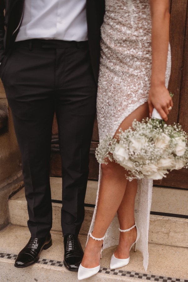 Photo of Perfect Bridal Ella Dyeable Ivory Satin Keshi Pearl Ankle Strap Court Shoes uploaded by E on 25th July 2024