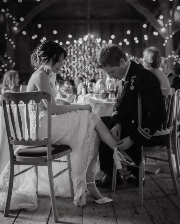 Photo of Perfect Bridal Indi Dyeable Ivory Satin Block Heel Ankle Strap Court Shoes uploaded by F on 4th September 2023