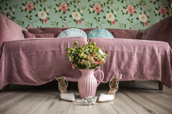 Photo of Perfect Bridal Eliza Dyeable Ivory Satin Embellished Ankle Strap Kitten Heels uploaded by H on 31st March 2021