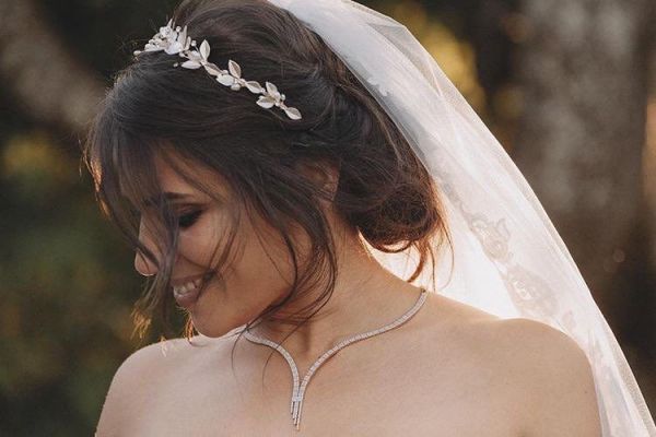 Photo of Ivory and Co Liberty Rose Gold Enamelled Flowers and Leaves Side Headpiece uploaded by J on 31st March 2021